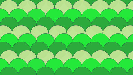 Background of multicolor circle wave in shade of green tone. Repeat pattern of connecting geometric texture wall. Backdrop wallpaper concept.