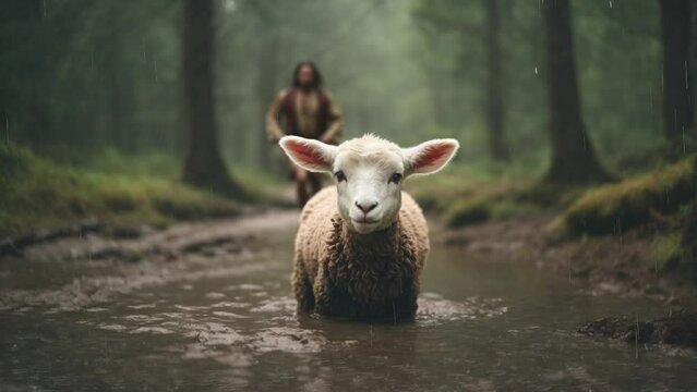 Jesus saves the lamb