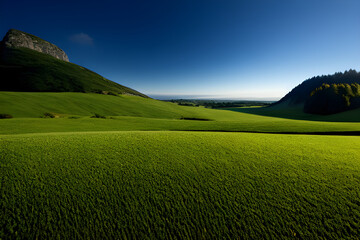 Naklejka premium landscape with mountains and sky Generative AI