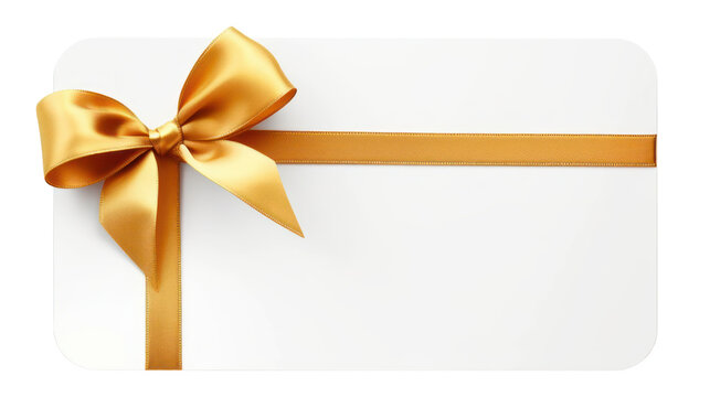 Gold ribbon with a bow as a gift on a white background Stock Photo by  ©dalivl@yandex.ru 256837182