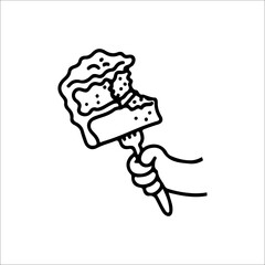 vector illustration of a piece of cake