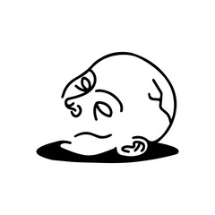 vector illustration of scary man's head