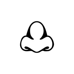 vector illustration of nose concept