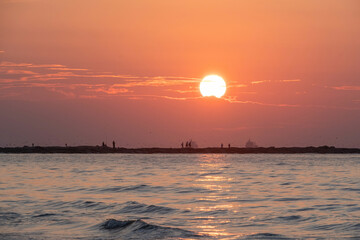Full Moon - Super Moon over Port Aransas, Texas