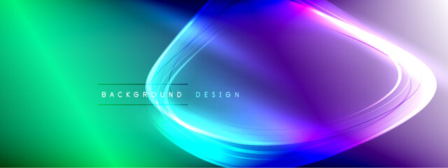 Vector abstract background - liquid transparent bubble shapes on fluid gradient with shadows and light effects