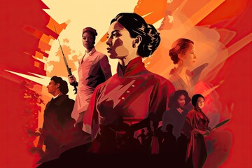 Women History Month influential women from history,Generated with AI