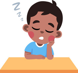 Kid Sleeping on Table