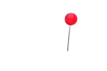Digital png illustration of red pin on transparent background