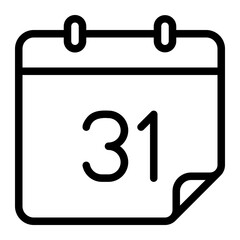 thirty one line icon