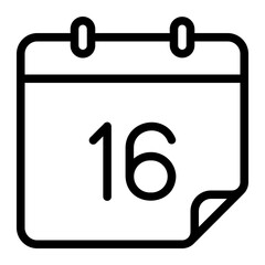 sixteen line icon