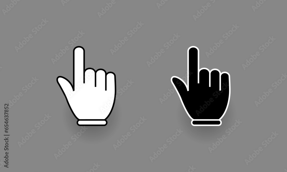 Poster finger hand cursor icon vector in flat style. mouse pointer sign symbol