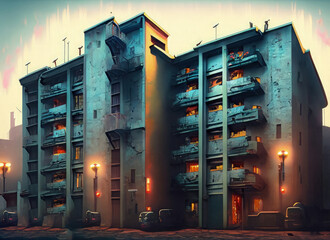 building in the night