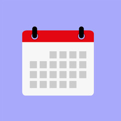 Calendar, date icon vector in flat style. Event sign symbol