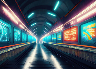 subway station at night