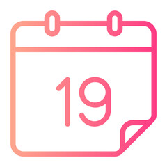 nineteen gradient icon