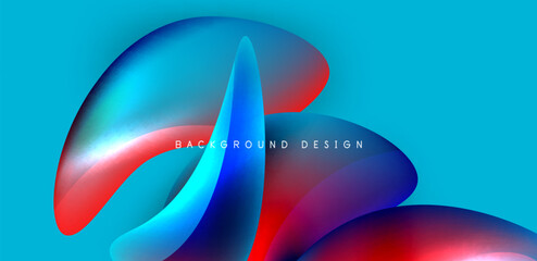 Beautiful liquid shapes with fluid colors abstract background