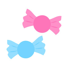 飴玉。フラットなベクターイラスト。
Wrapped candy. Flat designed vector illustration.