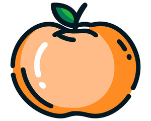 illustration of an orange