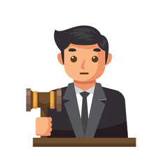Lawyer icon illustration. Vector design