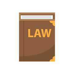 Law book icon illustration. Vector design