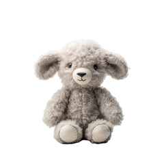 Sheep Plush Toy on transparent background