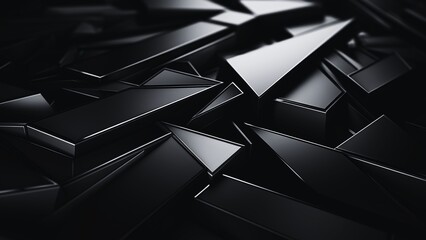 Black and white futuristic 3D background. Monochrome concept technology gaming background