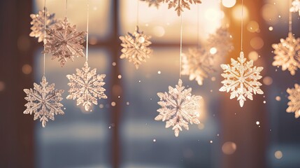 hanging paper craft snowflake handmade