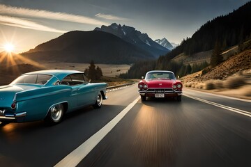 Obraz premium car on the road