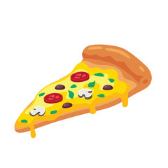 Pizza icon illustration. Vector design