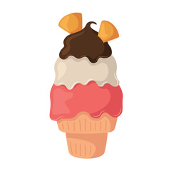 Ice cream icon illustration. Vector design