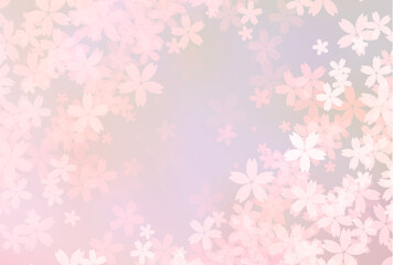 桜　春　年賀状　水彩　背景