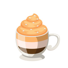 Chocolate coffee icon illustration. Vector design