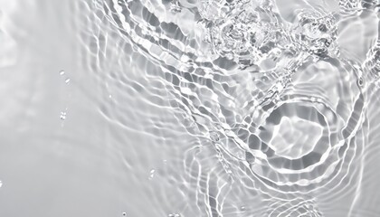 Transparent clear white water surface texture with ripples - obrazy, fototapety, plakaty