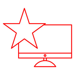 red line monitor icon, architecture, design, construction, white, blue, city, ambon, block, business, building, box, abstract, analytics, cube, 3d, water, tropical, transport, traffic, computer, icon,