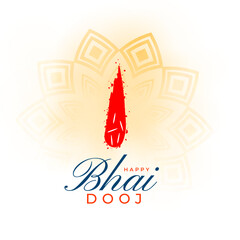 Obraz premium happy bhai dooj festive greeting card for sibling love and care