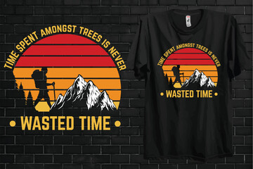 Hiking Mountain T-shirt Design 