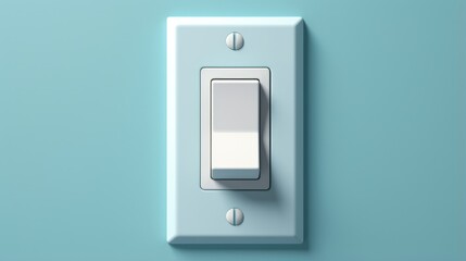 lluminating Simplicity A Light Switch Adorned on a Cool Blue Background