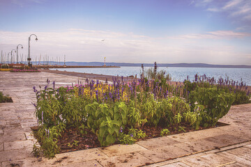 Waterfront at the lake Balaton.