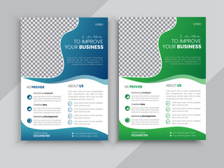 modern Business flyer template vector design, Flyer Template Geometric shape used for business poster layout,