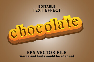 Editable chocolate text effect