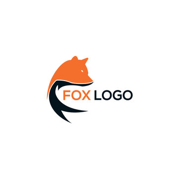 Creative fox Animal Modern Simple Design Concept logo