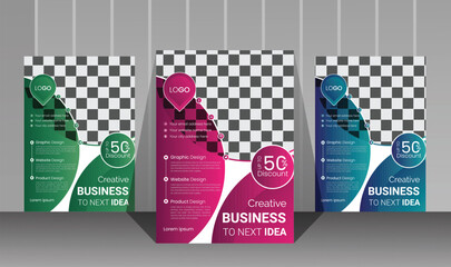 abstrct business flyer design template vector 
