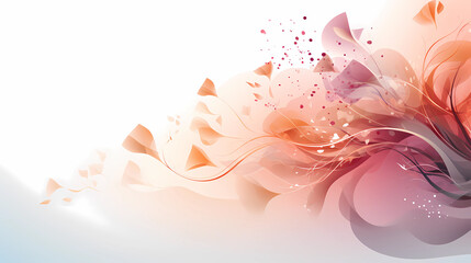 Stylish modern background with floral elements, light halftones.