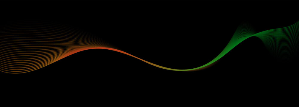 Background of colored lines. Colorful design of smooth shapes. Design for packaging design, music illustration, technology and creative ideas