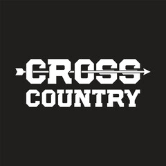 CROSS COUNTRY T shirt design vector 