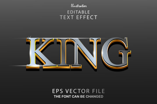 Editable king text effect