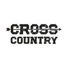 CROSS COUNTRY T shirt design vector 