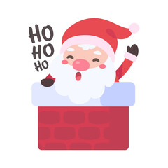 Santa Claus and gift boxes Christmas card decorative elements