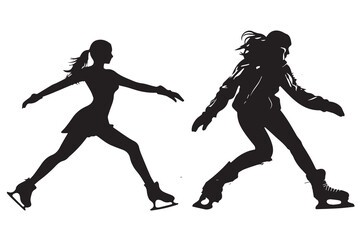 ice boy skating silhouette vector,
Ice Skating Silhouette Vector Art, Icons,