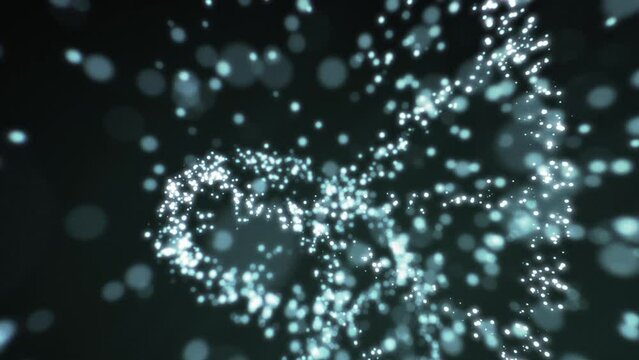 DNA Particles in a 3D animation